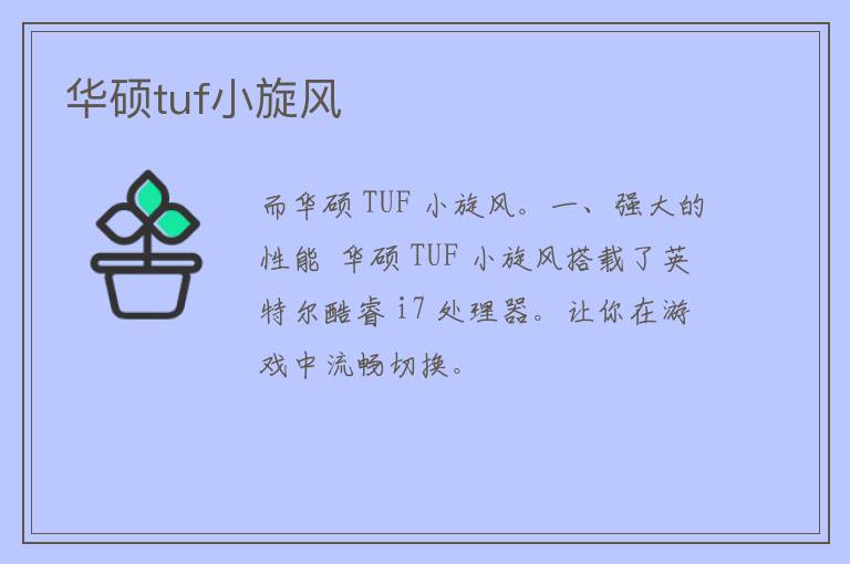 华硕tuf小旋风