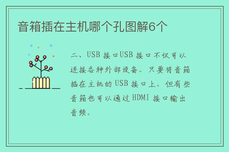 音箱插在主机哪个孔图解6个